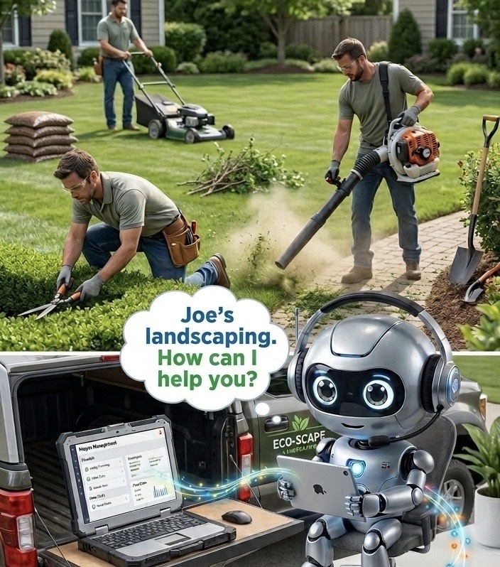 AI receptionist for landscaping